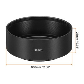 PATIKIL 46 mm Lens Hood Standard Focus Matte Surface Anti-Reflective Inner Hood with Cleaning Cloth for Camera Lens Black