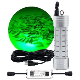 Underwater Fishing Light,Green Light for Fishing 150W High Brightness 20000 Lumens Green Fishing Light 110V&12V LED Submersible Fish Light for Boats,Docks or Kayaks,IP68 Fishing Lamp 30ft Power Cord