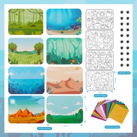 OWill Foil Art for Kids, Foil Art Fun Kits, Arts and Crafts Kits for Kids, Foil Animals Stickers Toy, No Mess DIY Creative Activity Toys, Christmas Birthday Easter Gifts for Girls Boys Aged 4 5 6 7 8