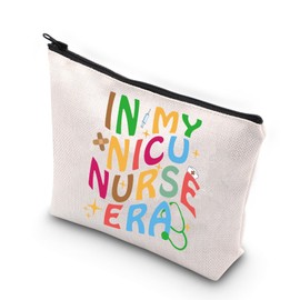 XYANFA Nicu Nurse Makeup Bag Nicu Nurse Gift Appreciation Gift Nursing School Student Graduation Gift Nicu Nurse Cosmetic Bag (IN MY NICU NURSE)