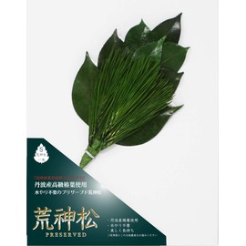 A&K Preserved Flowers, Kojin Pine Bunch, 4.7 x 0.8 x 9.8 inches (12 x 2 x 25 cm), S, Green