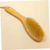 SAFIGLE Wooden Shower with Bent Handle Bristle Bath Brush for