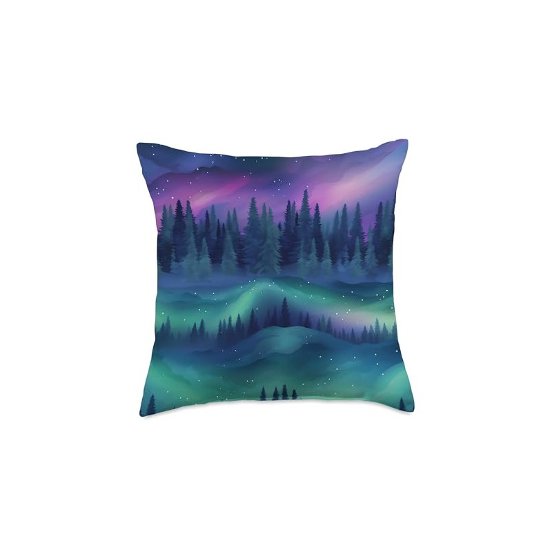 Aurora Borealis Northern Lights Throw Pillow