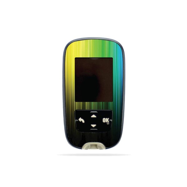 MightySkins Skin Compatible with Accu-Chek Guide - Rainbow Streaks |