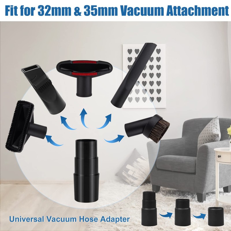 7 Pieces Set 32mm-35mm Caliber Vacuum Cleaner Accessories for Henry