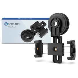 STARSCOPE Adjustable Phone Scope Mount - Telescope Phone Adapter Fits Most Phones (Max 110mm) | Easy-Adjust, Universal Spotting Scope Phone Adapter | Phone Attachment for Binoculars and Monoculars