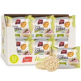 LEIBERS Corn Cakes On the Go Snack Pack – 32 Packs - 5 Thin, Crispy Cakes Per Pack - Kosher, Vegan, Wheat, Gluten and Cholesterol Free