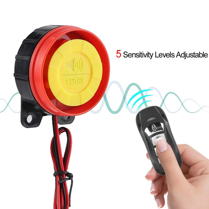 TKSE Motorcycle Alarm System, 12V Universal Motorcycle Wireless Anti-Theft Security