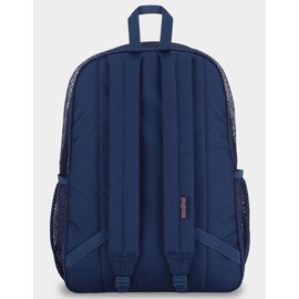 JanSport Eco Mesh Backpack Navy, 17” x 12.5” x 6” - Semi-Transparent Bag for Adults with Laptop Sleeve, Padded Back Panel - Large Backpack