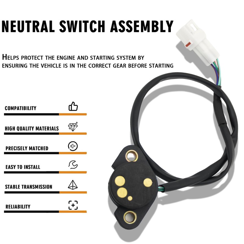 RigidWire Neutral Switch Assembly Waterproof Compatible with Yamaha 2002-2008 Grizzly