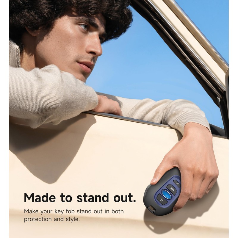 SURITCH for Subaru Key Fob Cover, Tough PC Soft TPU