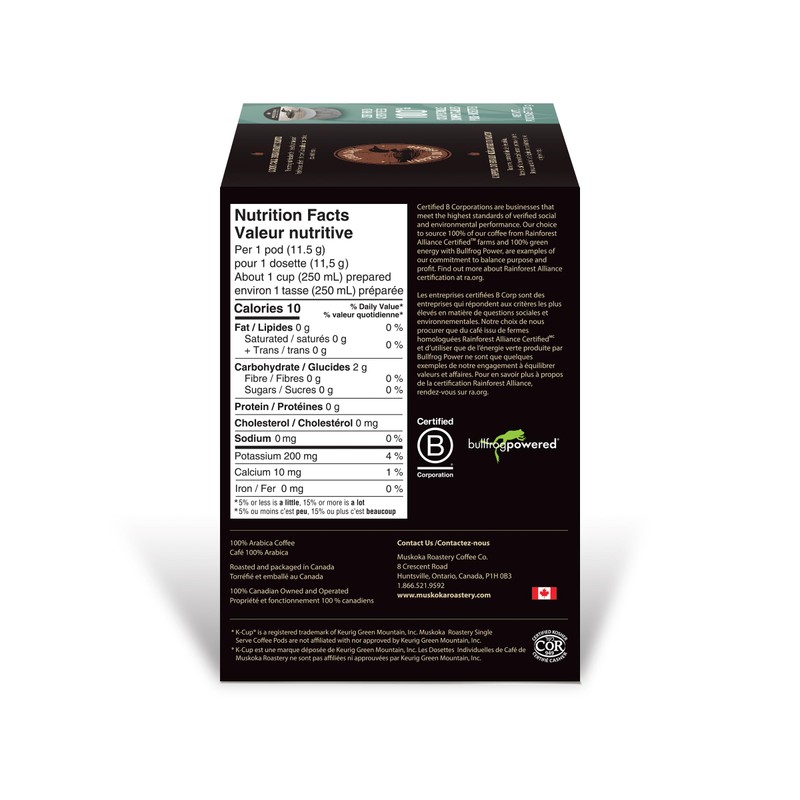 Muskoka Roastery Coffee, Loon Call Breakfast Blend, Medium Roast, 20