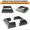 Wocepu 8pcs 4x4 (Actual: 4"x4") Aluminum Deck Post Base Cover,