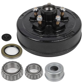 SCITOO Wheel Hub Wheel Bearing Assembly fit Boat Trailer Brake Drum Kit 5-4.5 Bolt Circle Wheel Hub Kit 10 x 2-1/4 3500lb Axle 5 Bolt Lug 68149 & 44649 Black 0 Wheel Hub Bearing Assemblies 1pc
