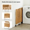WOWLIVE Laundry Hamper with Wheels, 160L Handwoven Rolling Laundry Basket