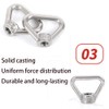 6Pcs 304 Stainless Steel Eye Nut M10 Ring Triangle Shape