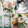 AmyHomie Artificial Flower Blush Pink Rose 25pcs Real Looking Fake