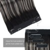 Sassina Invisible Wire Hair Extensions Real Human Hair with Transparent