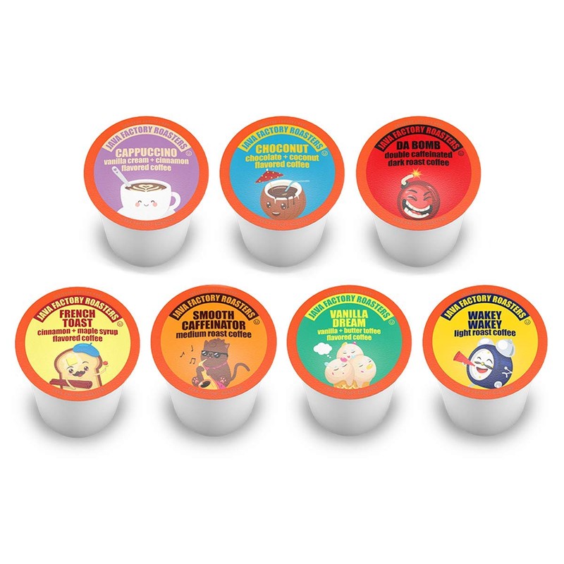 Java Factory Assorted Variety Pack Coffee Pods for Keurig K-Cup