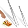2 PCS Pinzas De Acero Inoxidable, Pinzas Antiadherentes De Acero