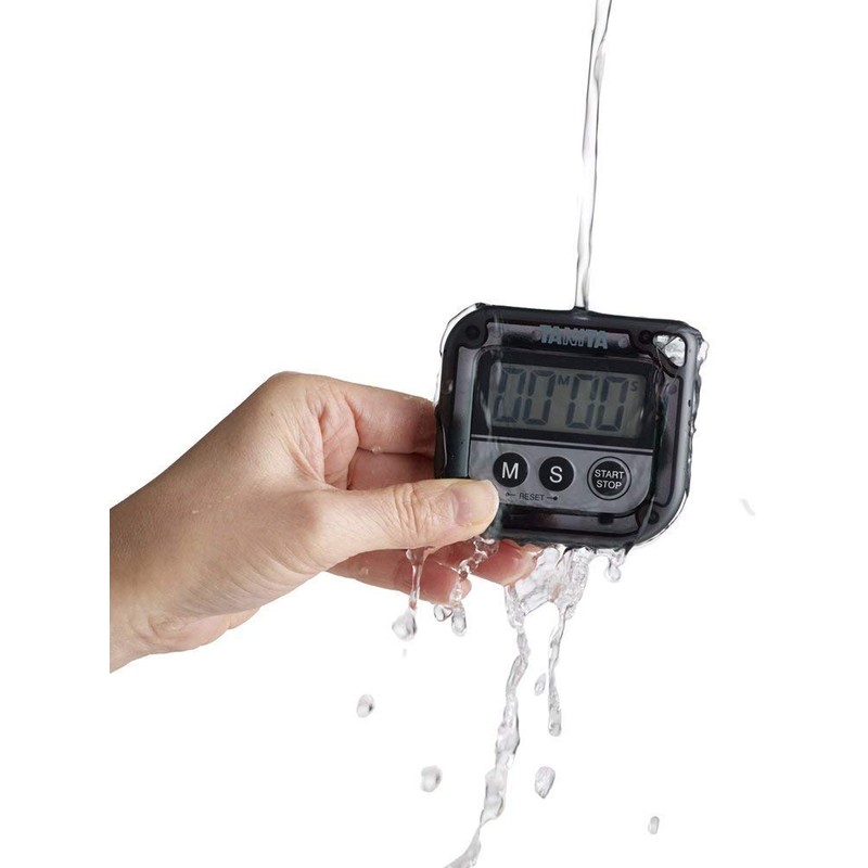 Tanita TD-376N BK Kitchen Study Study Timer, Waterproof, Magnet, 100