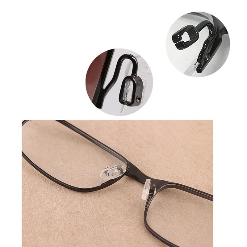 Eyeglass push in nose pads,5 Pairs Oval Slide in Nosepads,Glasses