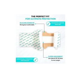 MedVance TM Silicone - Bordered Silicone Adhesive Foam Dressing  4"x 12" w/Wings