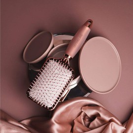 Paddle Brush for Detangling, Blowdrying and Straightening - Professional Large Hair Brush All Hair Types, Rose Gold Hairbrush for Women by Lily England