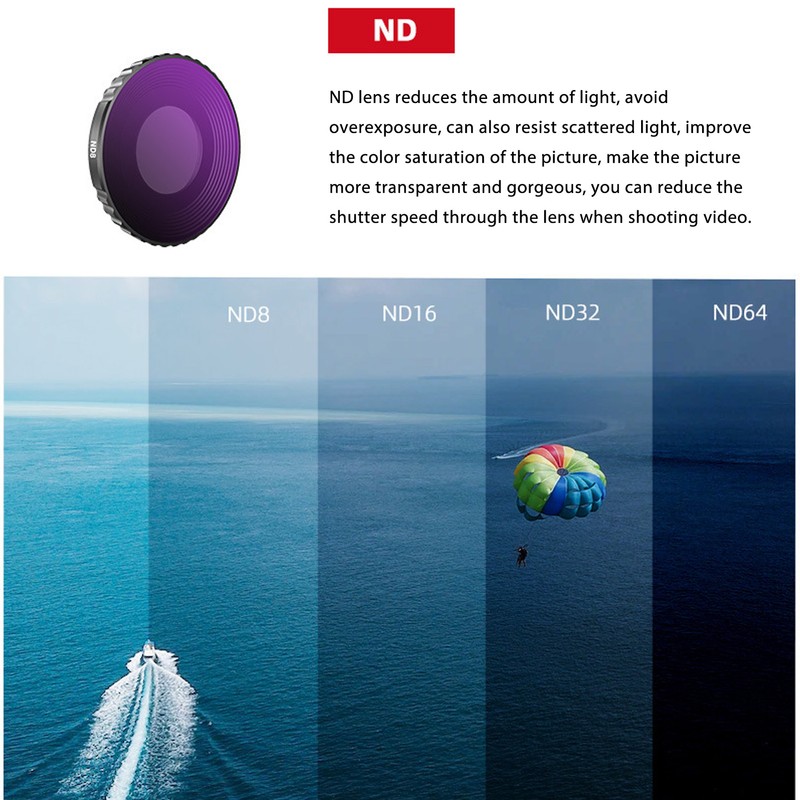 Action Camera Filters UV ND16 CPL Filters Aluminium Alloy Frame