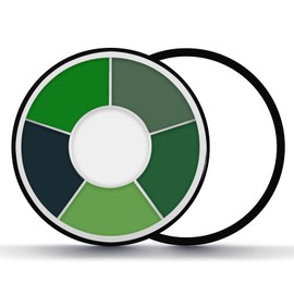 6 Colors Green Makeup Set