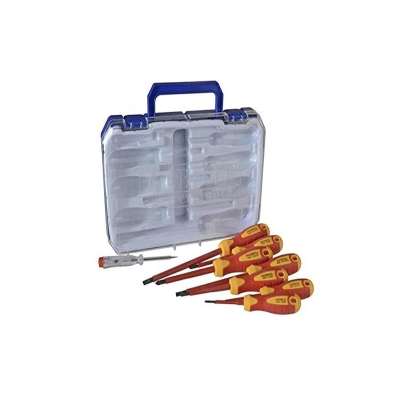 Faithfull SDVDESET7 Soft Grip VDE Screwdriver Set (7 Pieces)