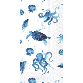 Boston International Disposable Hand Paper Guest Towel Sea Turtles 32CT