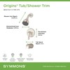 Symmons 9602-PLR-1.5-TRM-STN Origins Single Handle 1-Spray Tub and Shower Faucet