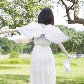MUCKLILY 6 Pcs Angel Wings Clothes Halloween Role Play Ri Cosply Burl Kids Play Set American Doll Cosplay Accessories Makeup