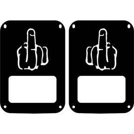 JeepTails Middle Finger Tail lamp Light Covers (Halogen) Compatible with Jeep Wrangler (2007-2018)