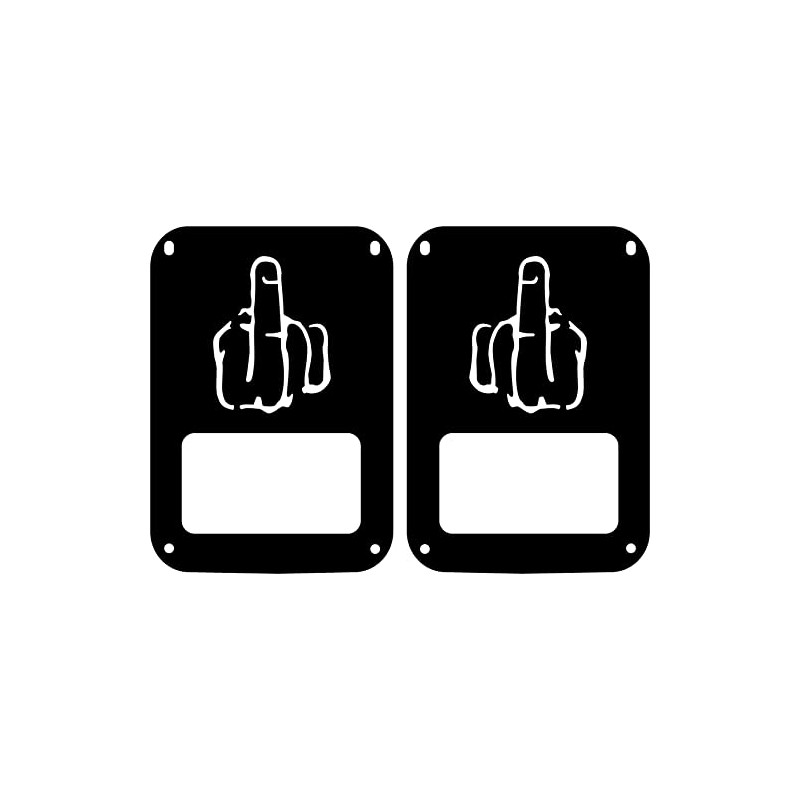 JeepTails Middle Finger Tail lamp Light Covers (Halogen) Compatible with