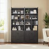 IRONCK Bookshelves and Bookcases with 4 Doors, 6-Tier Bookshelf with