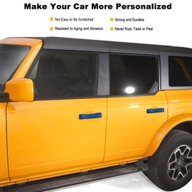 Jeliker Door Handle Inserts Trim Cover Tailgate Handle Cover Compatible with Ford Bronco 2021 2022 2023 - Current Exterior Accessories Blue 5 PCS (NOT fit for Bronco Sport Model)
