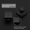 homdiy 25 Pack Black Cabinet Knobs Matte Black Square Dresser