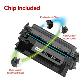 070H 070 high Yield Black Toner Cartridge (2-Pack) Compatible Replacement for Canon 070H / 070 / CRG-070 Toner Cartridge with Canon imageCLASS MF465dw MF462dw LBP247dw Printer|High Capacity