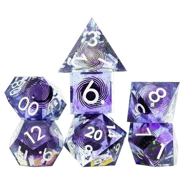Sirius Dice 7-Set Sharp-edged Sharp Midnight By Sirius Dice