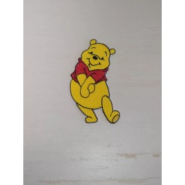 Handmade Winnie the Pooh 3 1/4-inch Iron on Embroidered Applique Patch