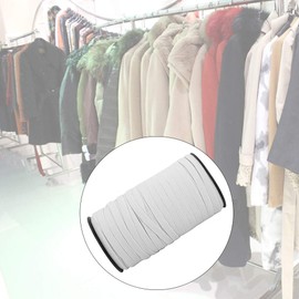 8mm 100yard Sewing Elastic Bands, Elastic Stretch Strap Sewing Stretch Rope for Sewing and Crafting Clothing DIY White or Black(white)
