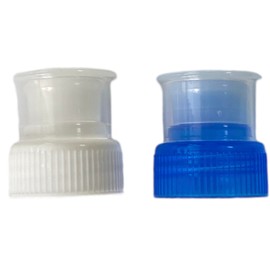 Convenient Item One-Touch Drinking Bottle Cap for Pet Bottles Ideal for Cycling and Dog Walks Toilet Use Set of Two in White & Blue [Clip wan]