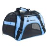 Transportadora Para Perro Razas Pequeñas Portátil Plegable Azul