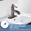 Homevacious Bathroom Faucet Copper Waterfall Bathroom Sink Faucets with Single
