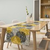 ShiTingYu Yellow Gray Table Runner Dahlia Flower Table Runners Modern