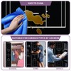 2 Pcs Locker Magnetic Wallpaper Basketball Court Black 12" x