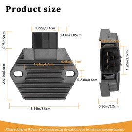 31600-HM7-003 Voltage Regulator Rectifier Replacement for Honda Rancher 350 TRX350 Foreman 400 450R 450S 450ES TRX400 Shadow VT750 XL650 31600-HM7-830
