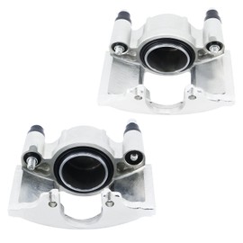 Front Brake Calipers Kit without Bracket 184299+184300 Replacement for 88-99 Chevy C1500 K1500, 95-00 Tahoe, 94-99 Dodge Ram 1500 Pickup, 88-99 GMC C1500: FRC4417+FRC4418, Rear Drum Brake